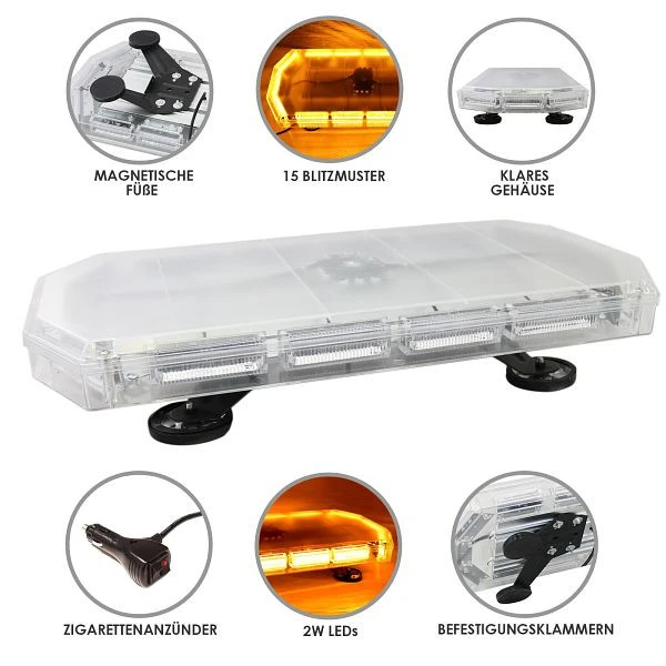 Barre lumineuse d'avertissement lumineuse LED Monster 48 LED 25835