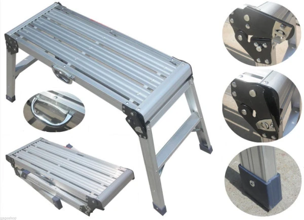 Plateforme de travail VaGo-Tools avec poignée escabeau pliable 76x31cm AL-203M_xv