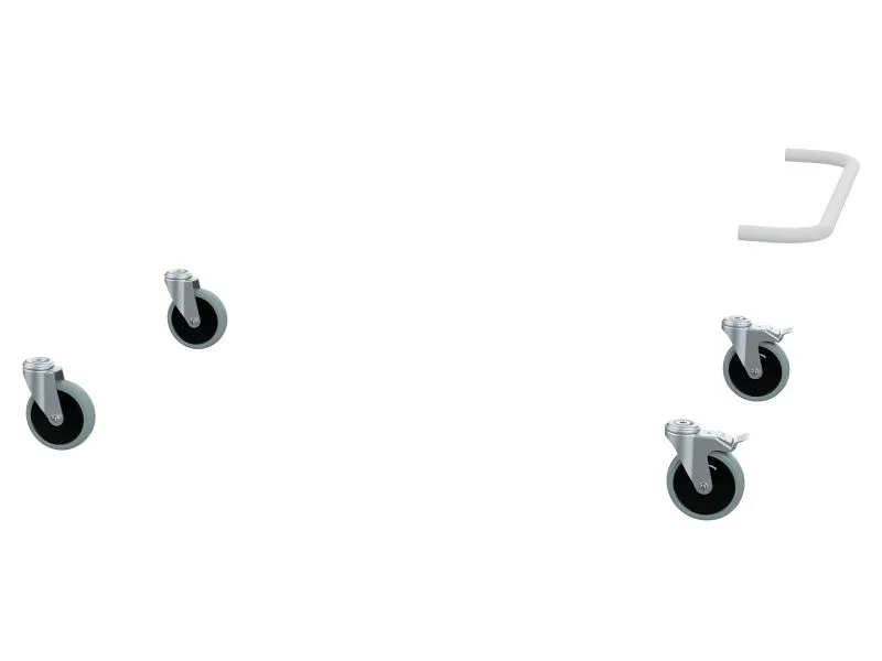 Accessoire mobile Bedrunka+Hirth ø125 mm avec poignée capacité de charge 400 kg 04.KWBM125