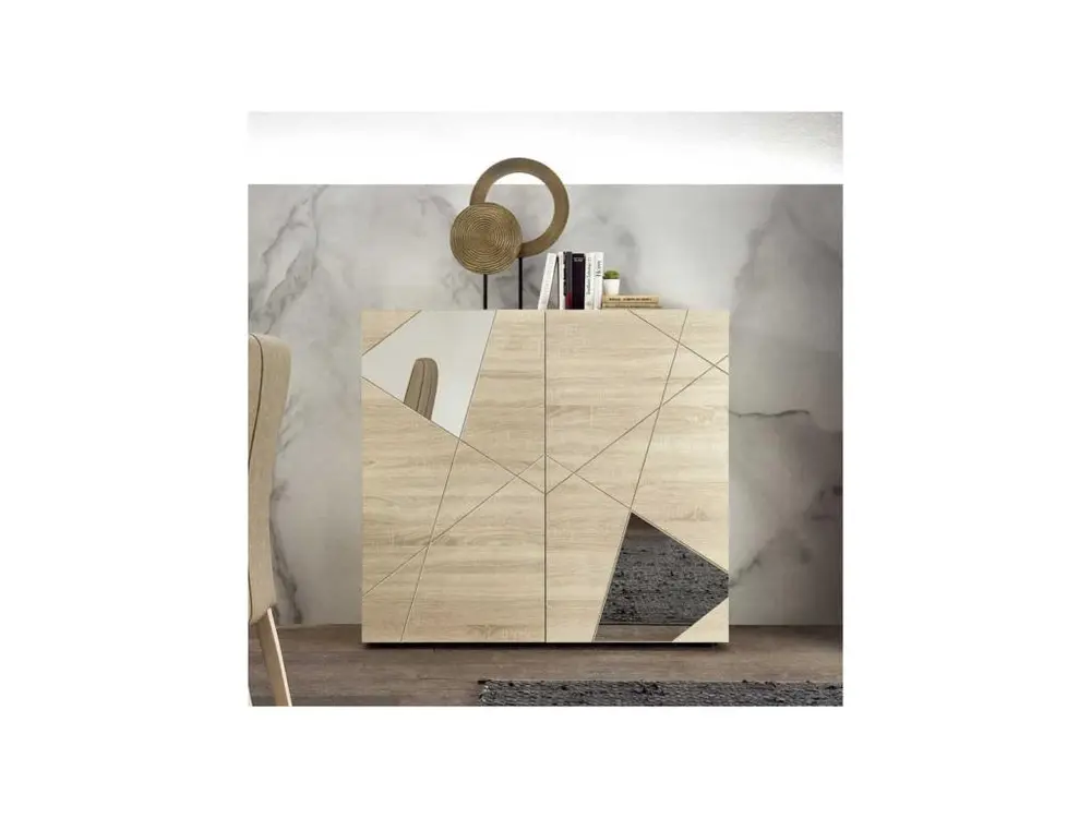 Argentier 2 portes finition Chêne - METRIA